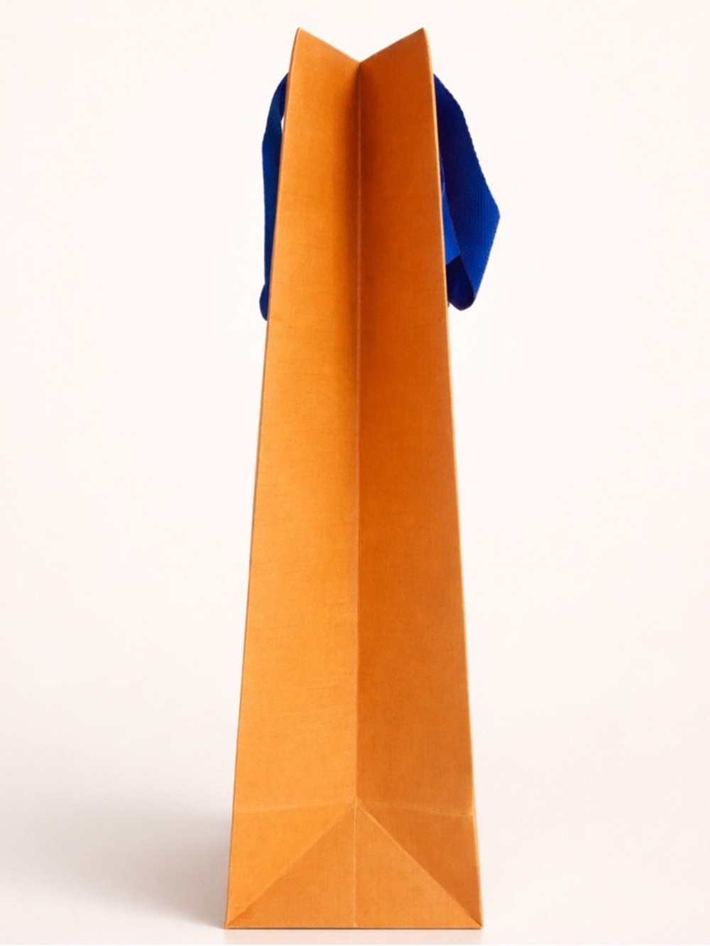 Louis Vuitton Orange Shopping Gift Bag Blue Handles 9.75 x 14 - Picture 3 of 7